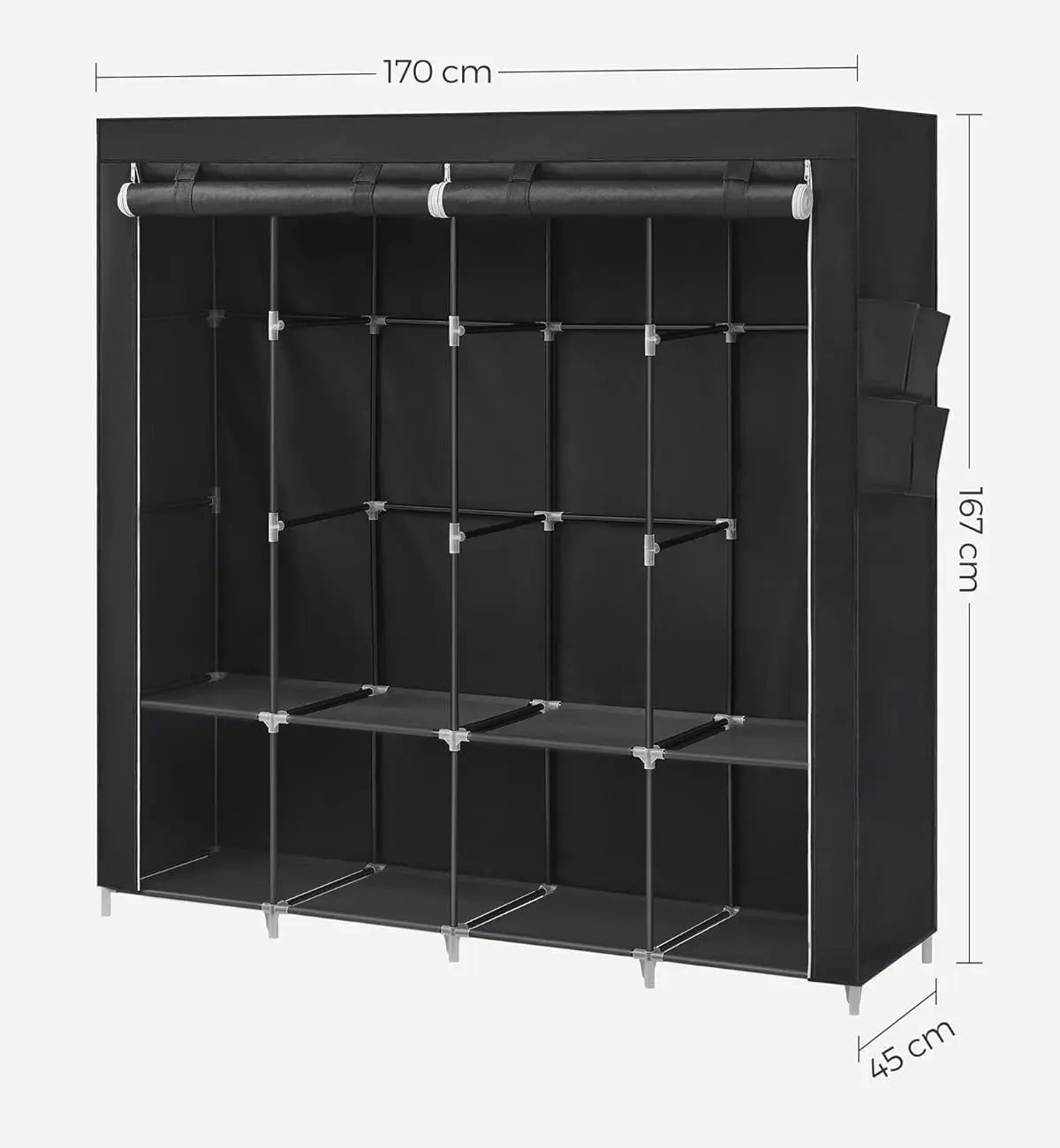 Armario plegable | Organizador de ropa portátil de tela con 10 compartimentos Stockers Supplier