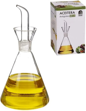 D'CASA  | Aceitera antigoteo cristal 500 cc en caja, 500ml Stockers Supplier